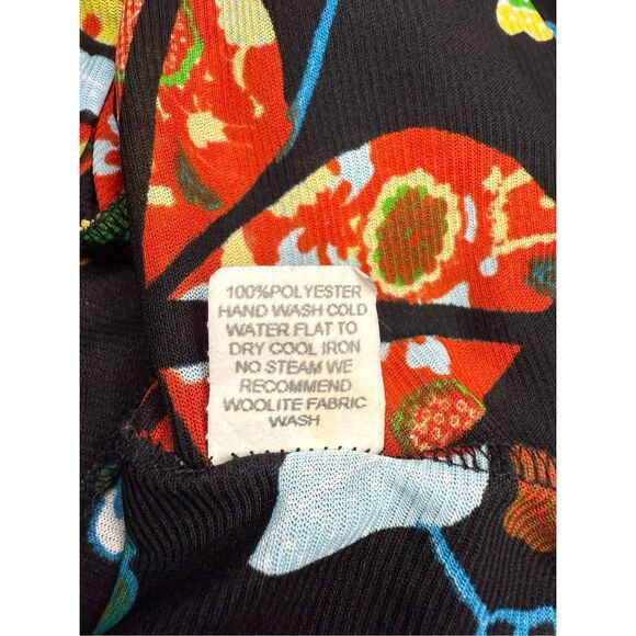 Vintage Hot Kiss Women’s Medium V-Neck Top Flutter Sleeve Floral 90s Y2K - Picture 8 of 8